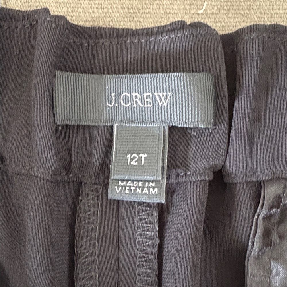 J. Crew Black Classic High Rise Straight Leg Easy Pants, Size 12T - Picture 8 of 12
